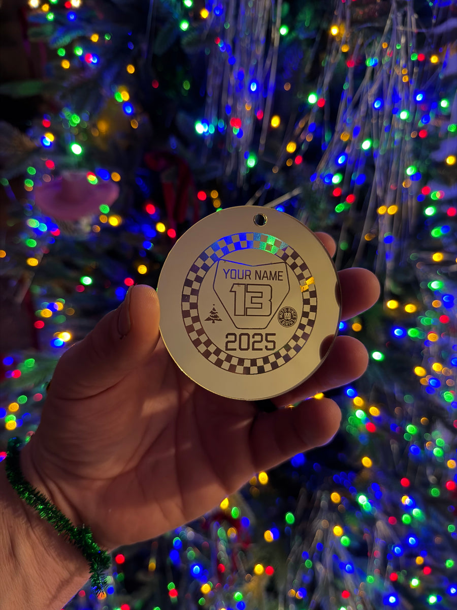 Moto Since Birth custom moto plate Christmas ornament
