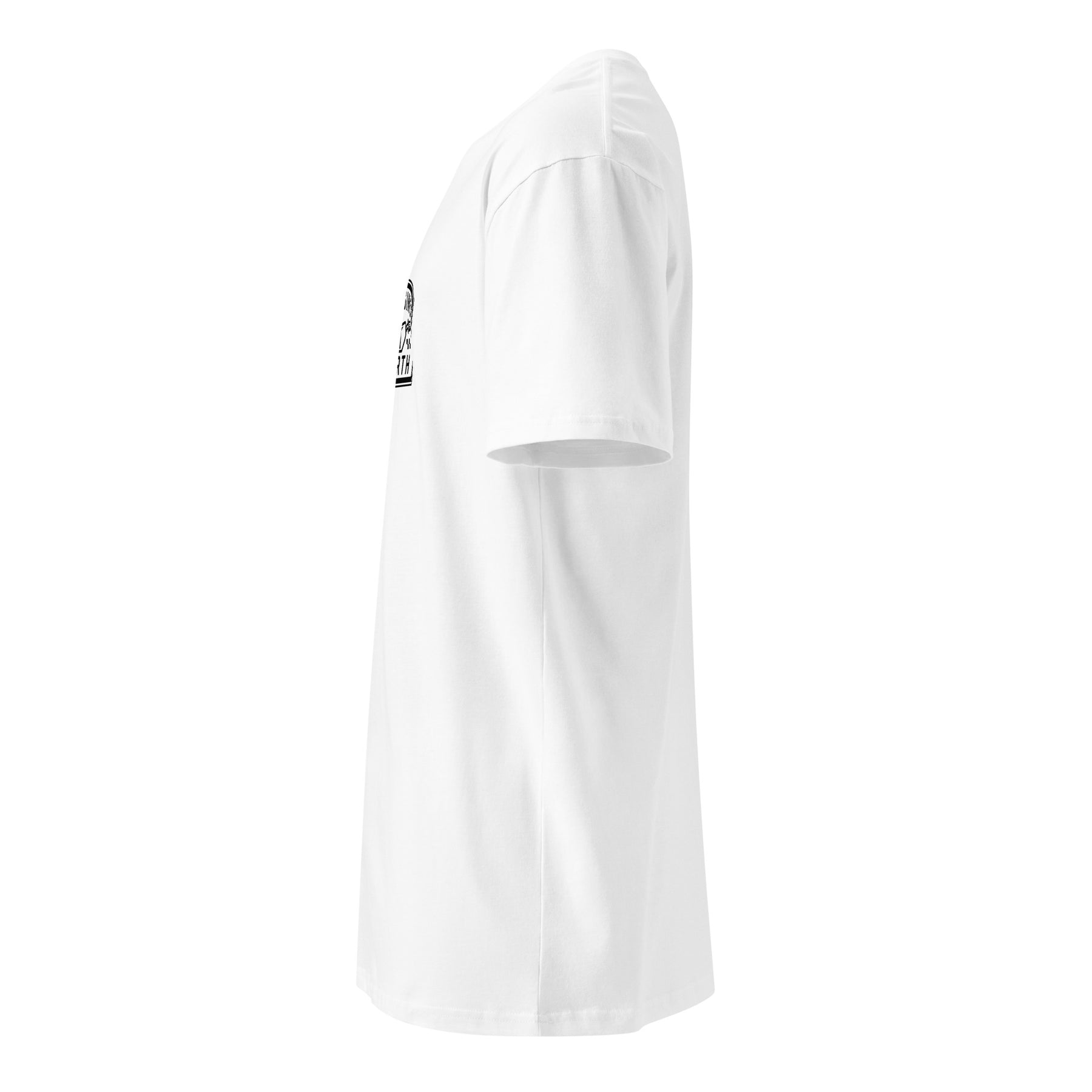 Moto Since Birth dads motocross graphic tee in white, left side